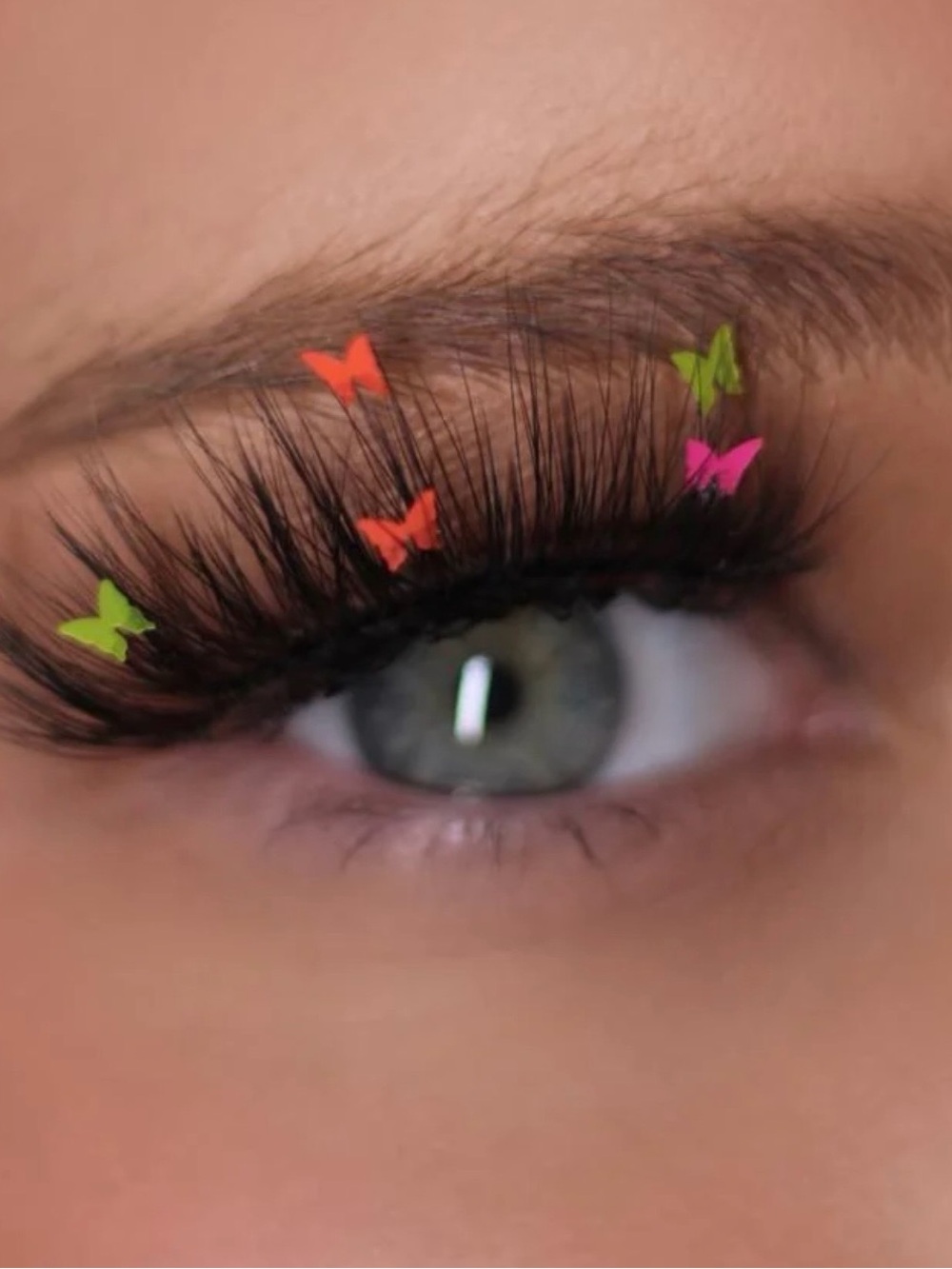 One Pair Multicolor Butterfly False Dramatic Eyelashes 🎃